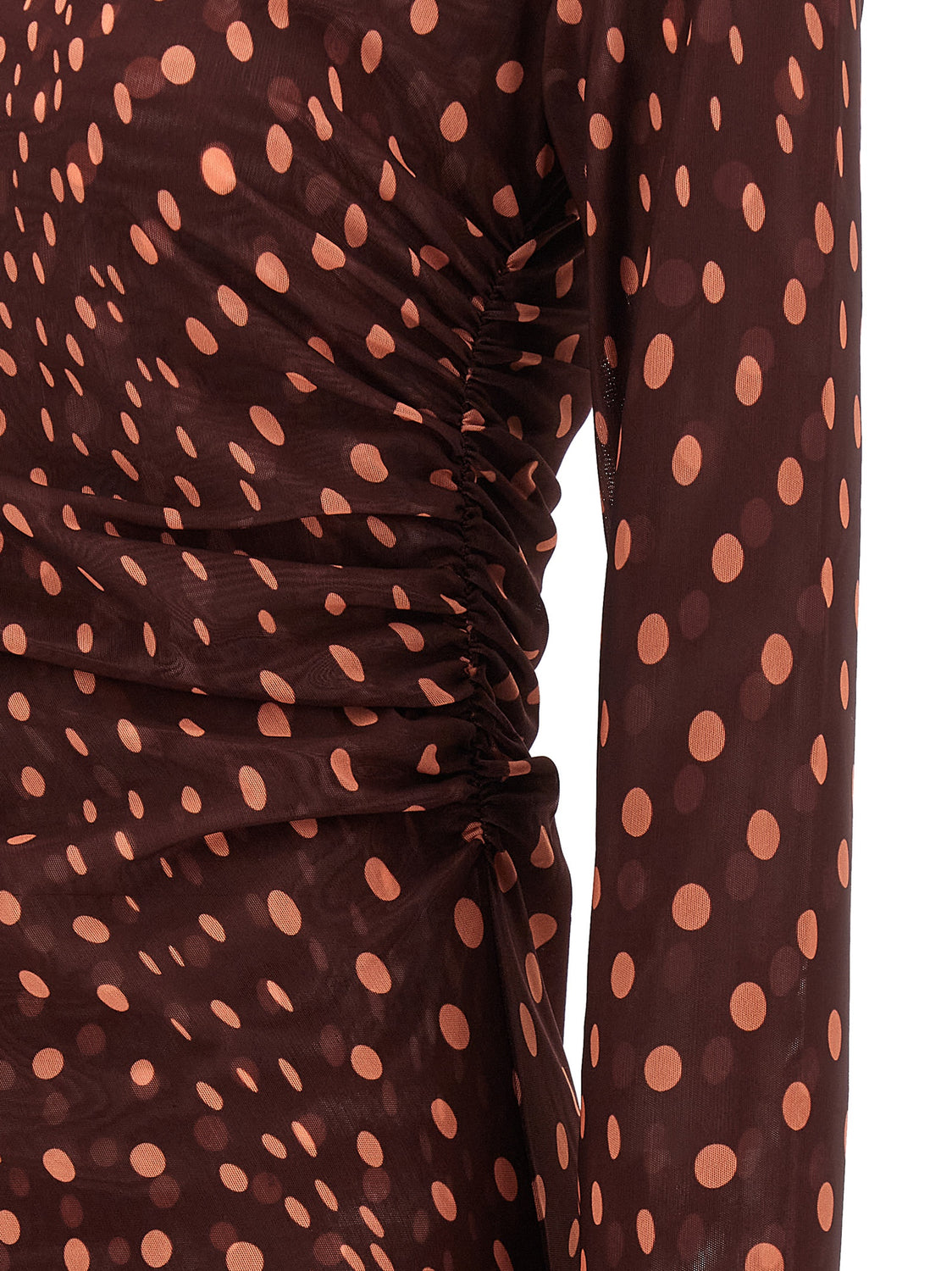 Bordeaux Polyamide Long Dress