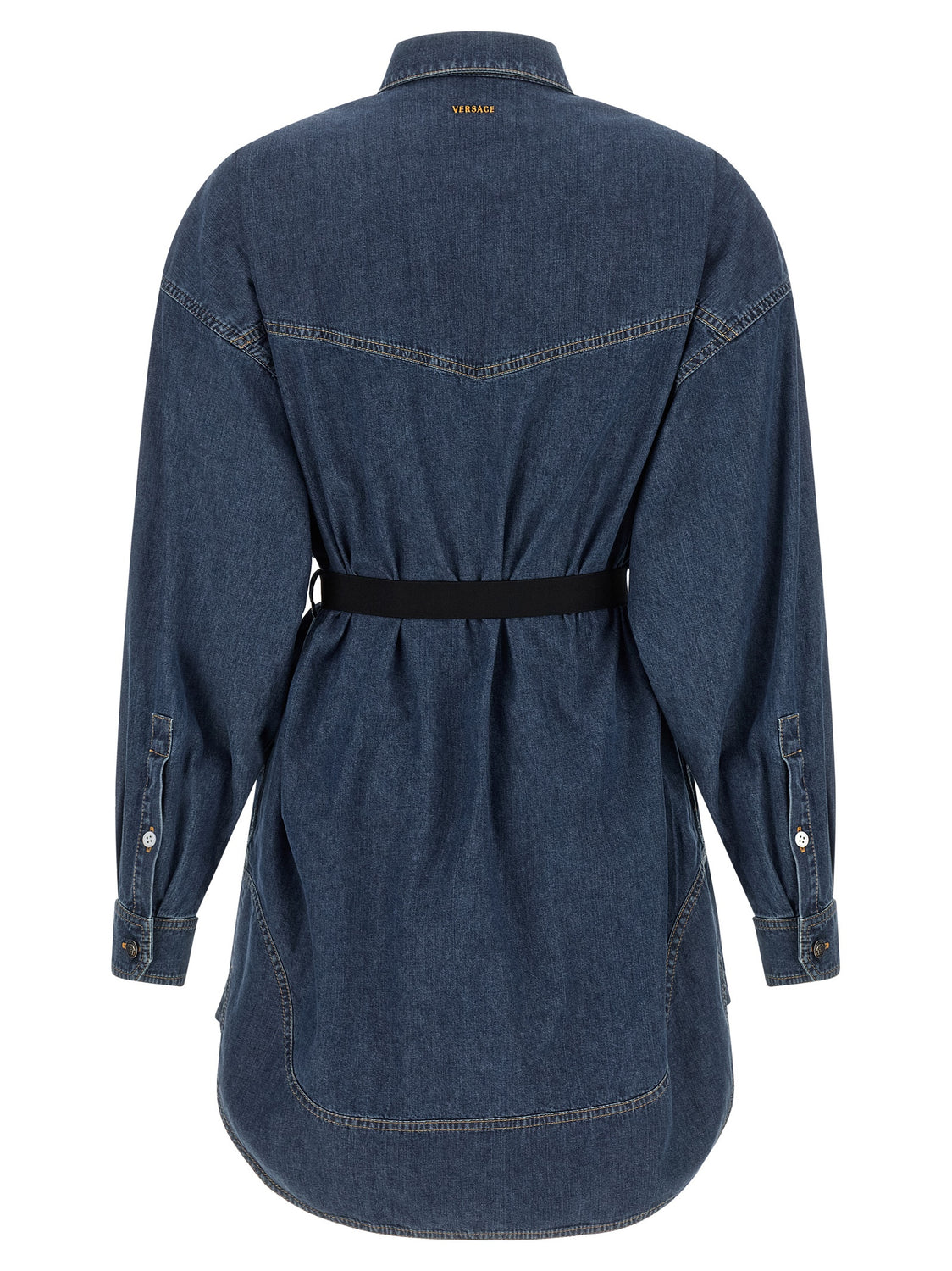 Blue Cotton Short Dress