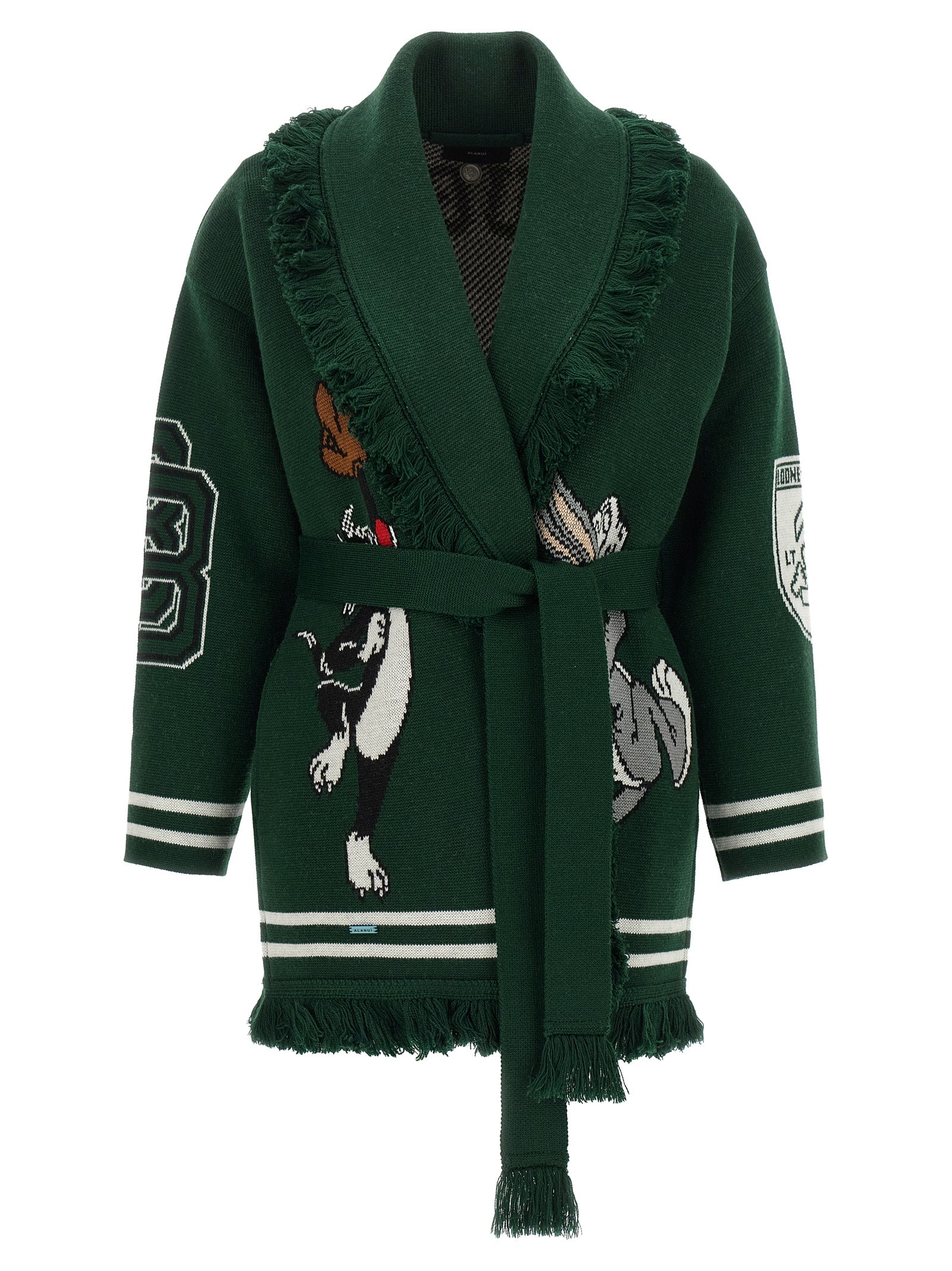 Bicolor Virgin Wool Cardigan