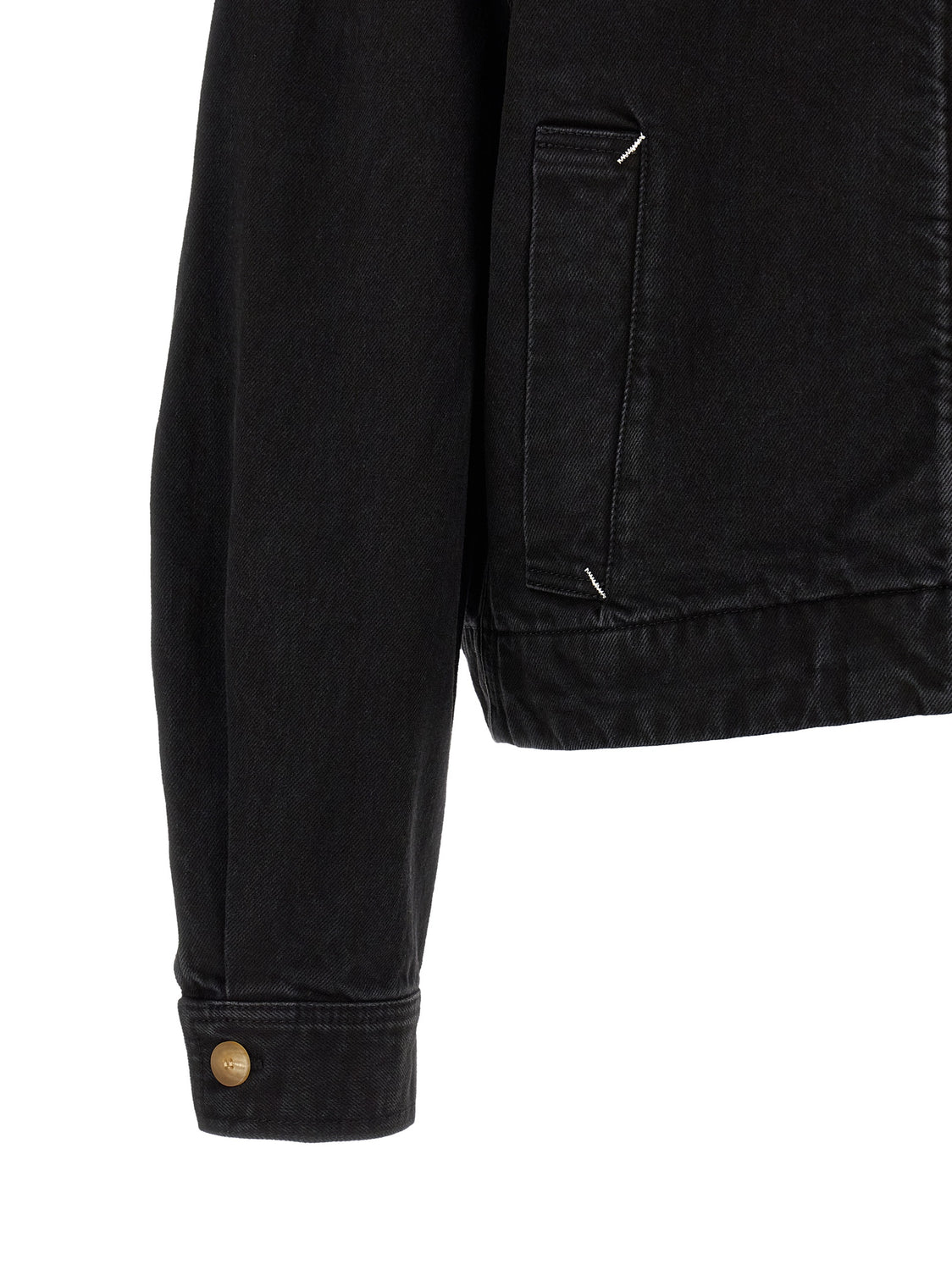Black Cotton Denim Jacket