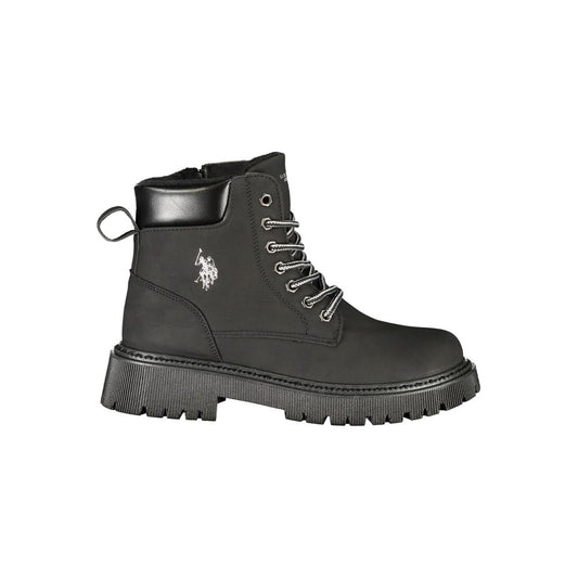 Black Polyurethane Women's Boot