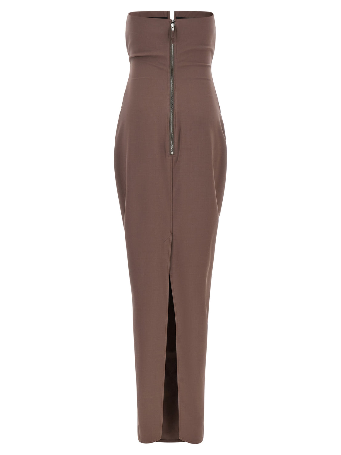 Brown Wool Long Dress