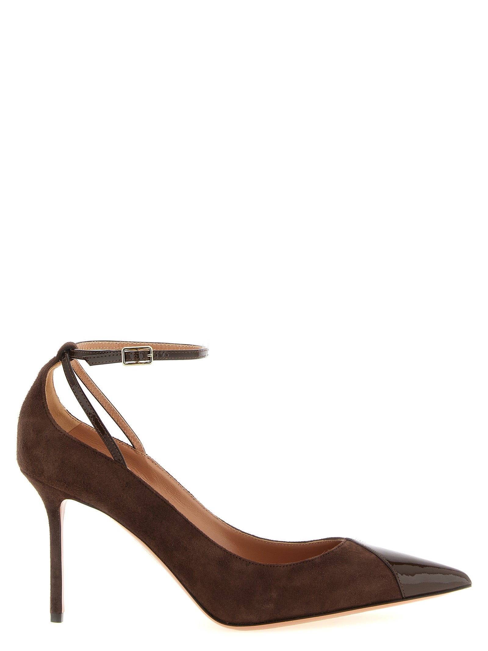 Brown Calfskin High Heel Pumps