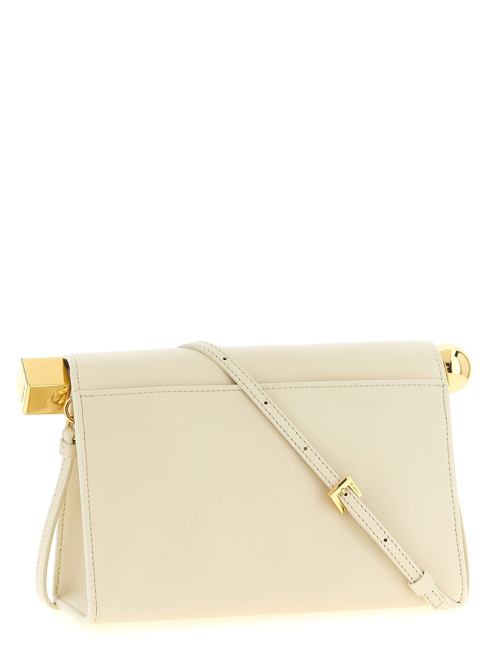 White Lamb Leather Clutch Bag