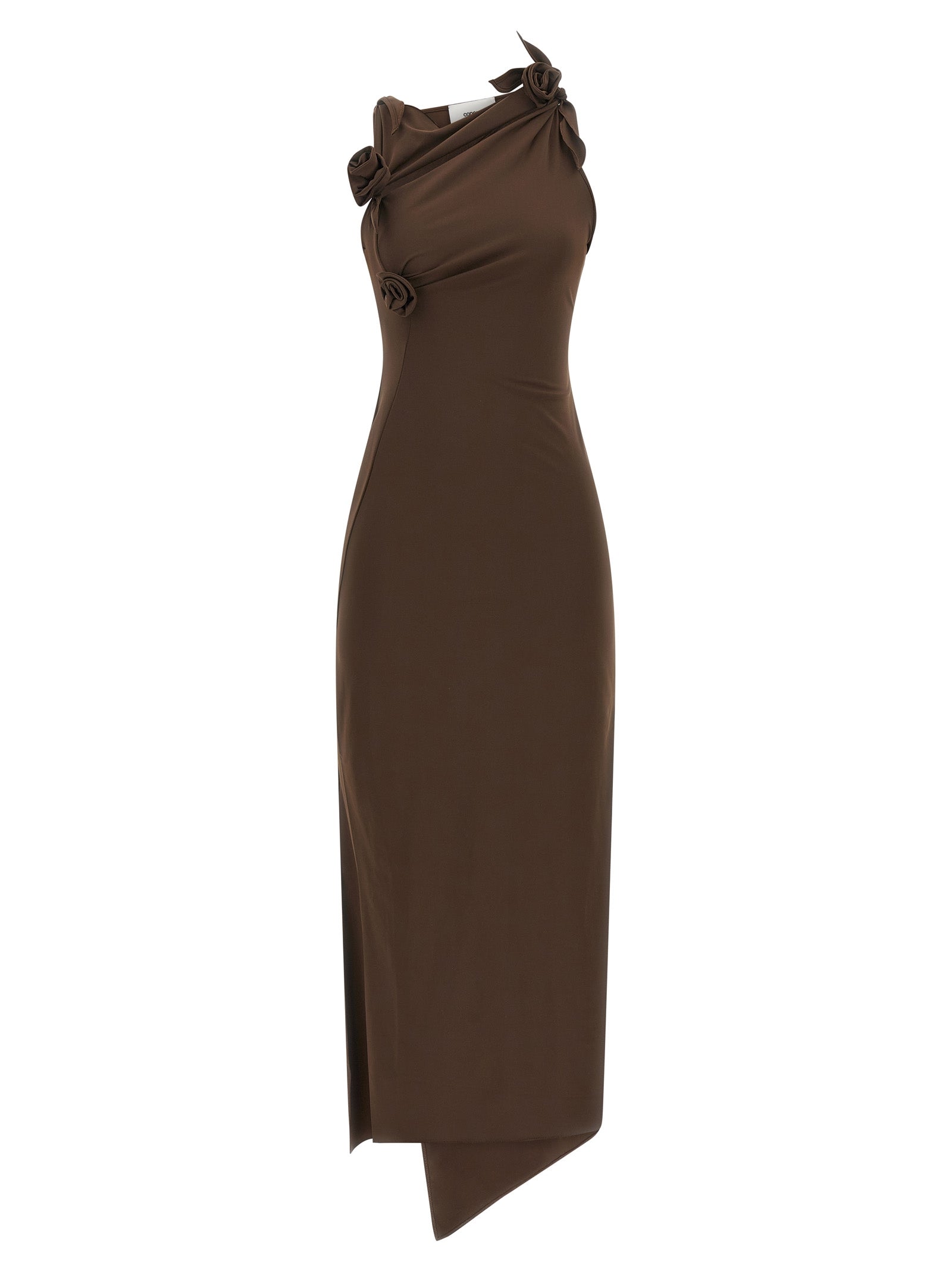 Brown Recycled Polyamide Long Dress