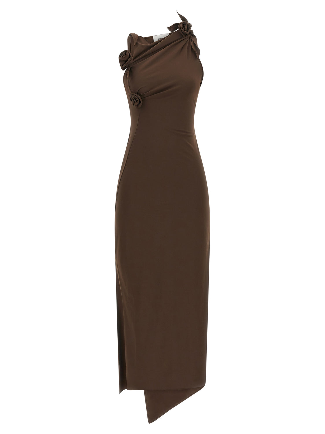Brown Recycled Polyamide Long Dress