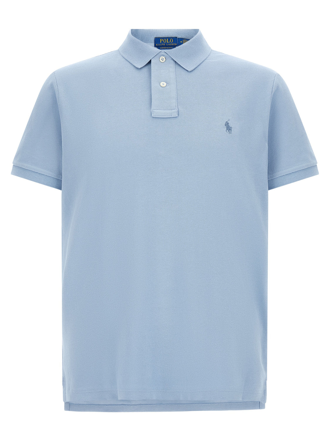 Blue Cotton Polo Shirt
