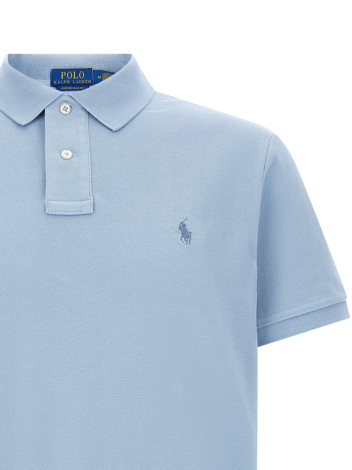 Blue Cotton Polo Shirt
