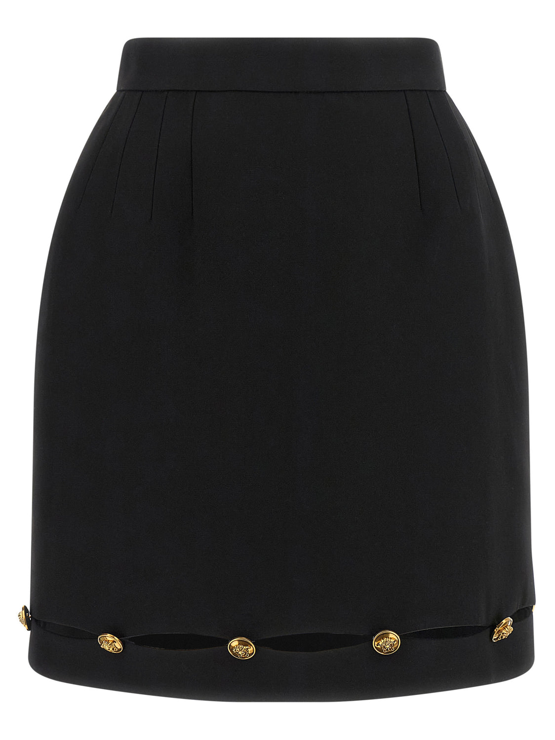 Black Virgin Wool Long Skirt