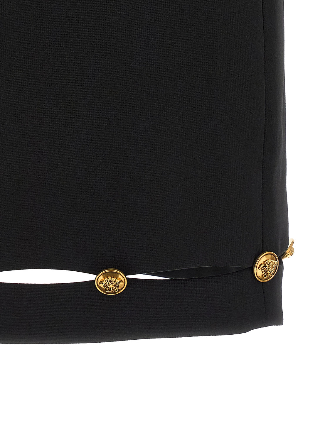 Black Virgin Wool Long Skirt