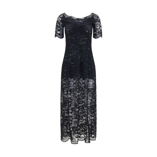 Black Polyamide Cocktail Dress