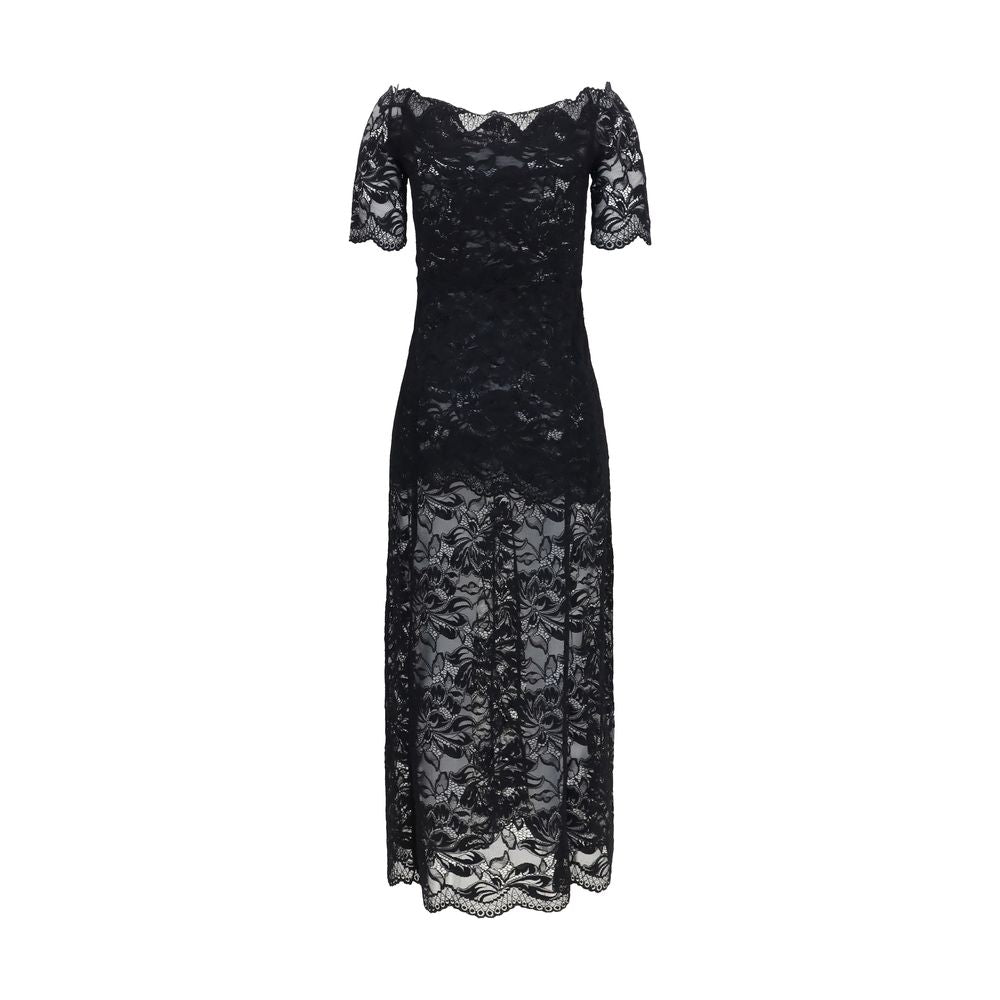 Black Polyamide Cocktail Dress