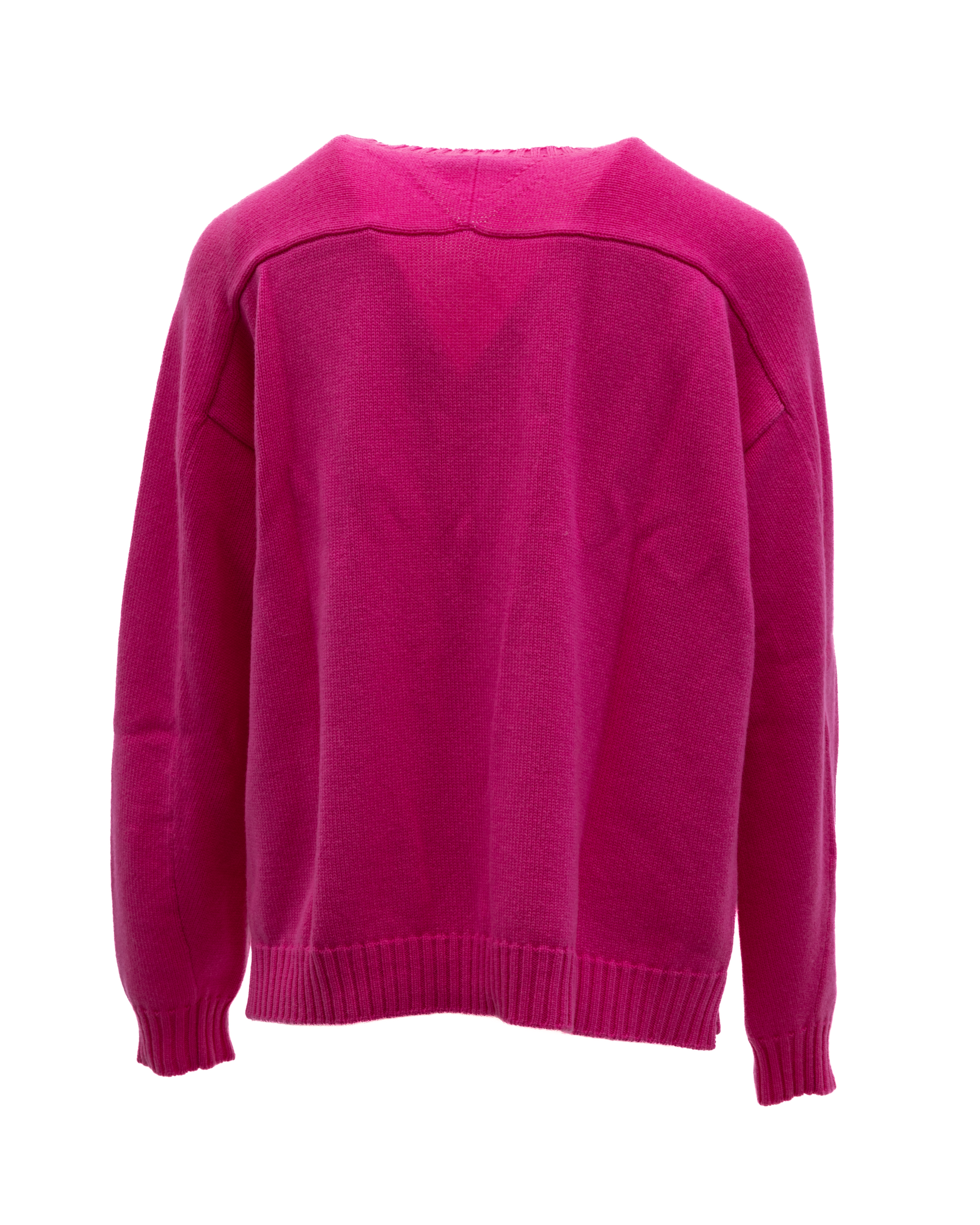 Women Knit Sweater in Fuchsia
