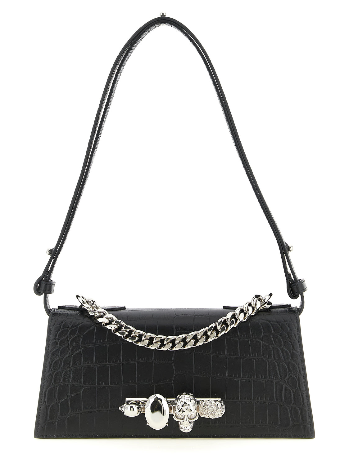 Black Calfskin Shoulder Bag