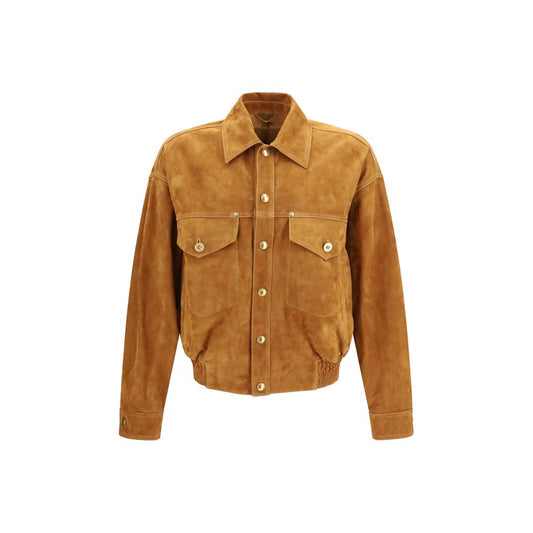 Brown Lamb Ovis Aries Leather Jacket