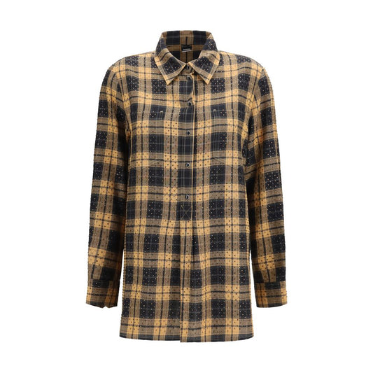 Beige Viscose Dress Shirt
