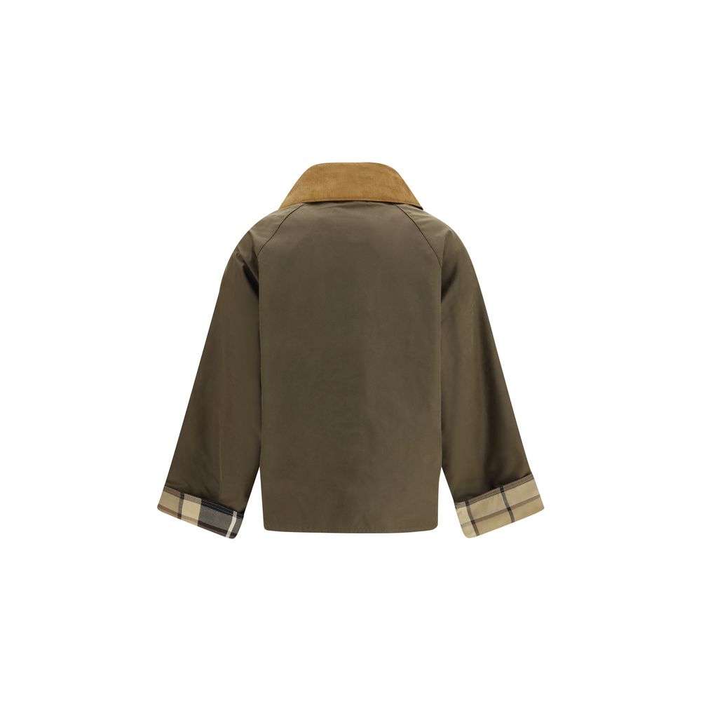 Bicolor Cotton Full-Length Jacket