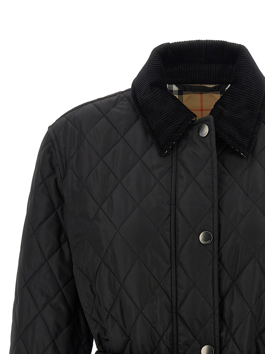 Black Polyamide Full-Length Jacket