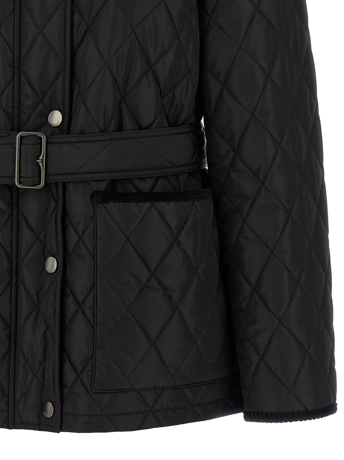 Black Polyamide Full-Length Jacket