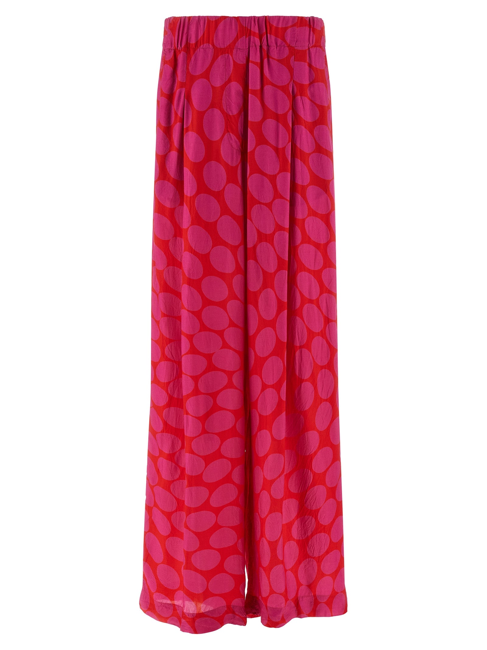 Fuchsia Viscose Casual Pants