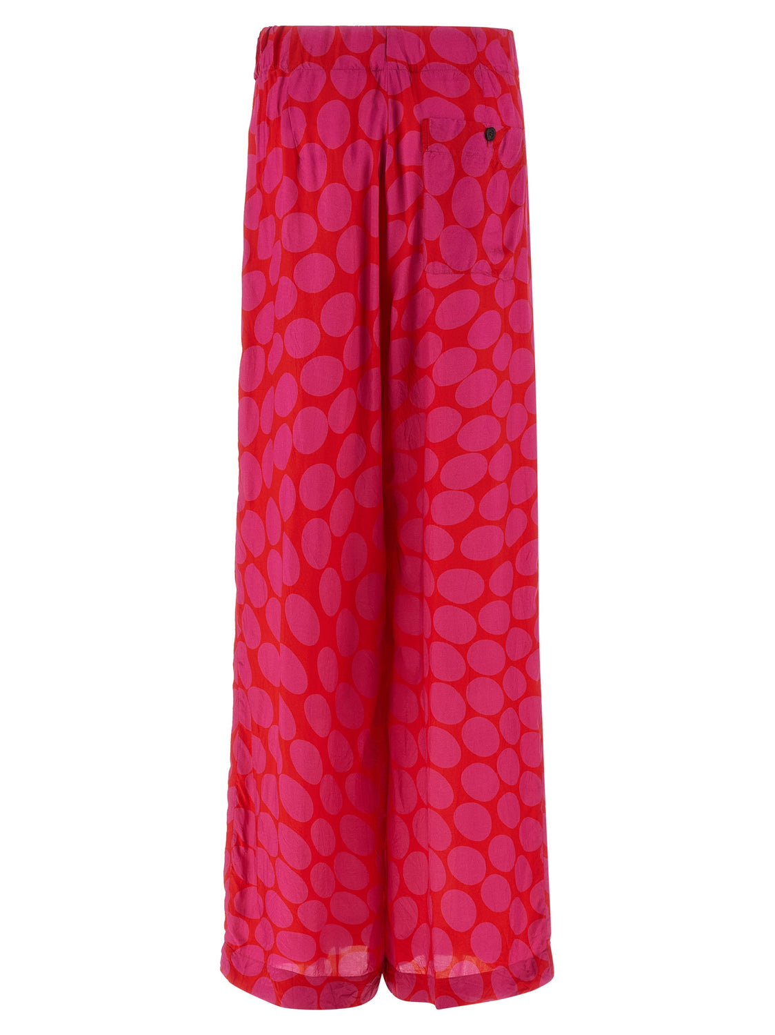Fuchsia Viscose Casual Pants