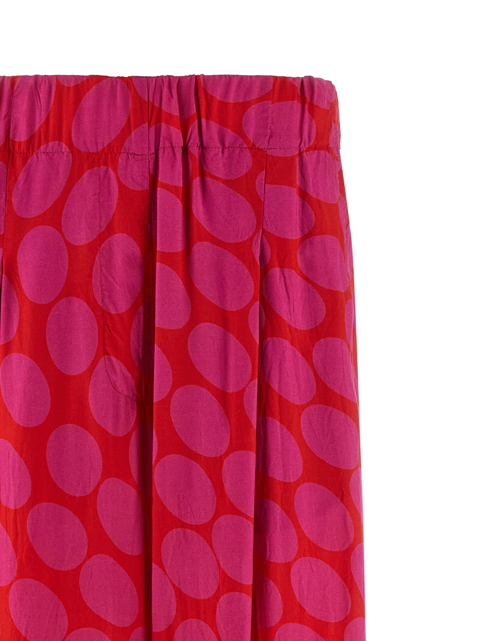 Fuchsia Viscose Casual Pants