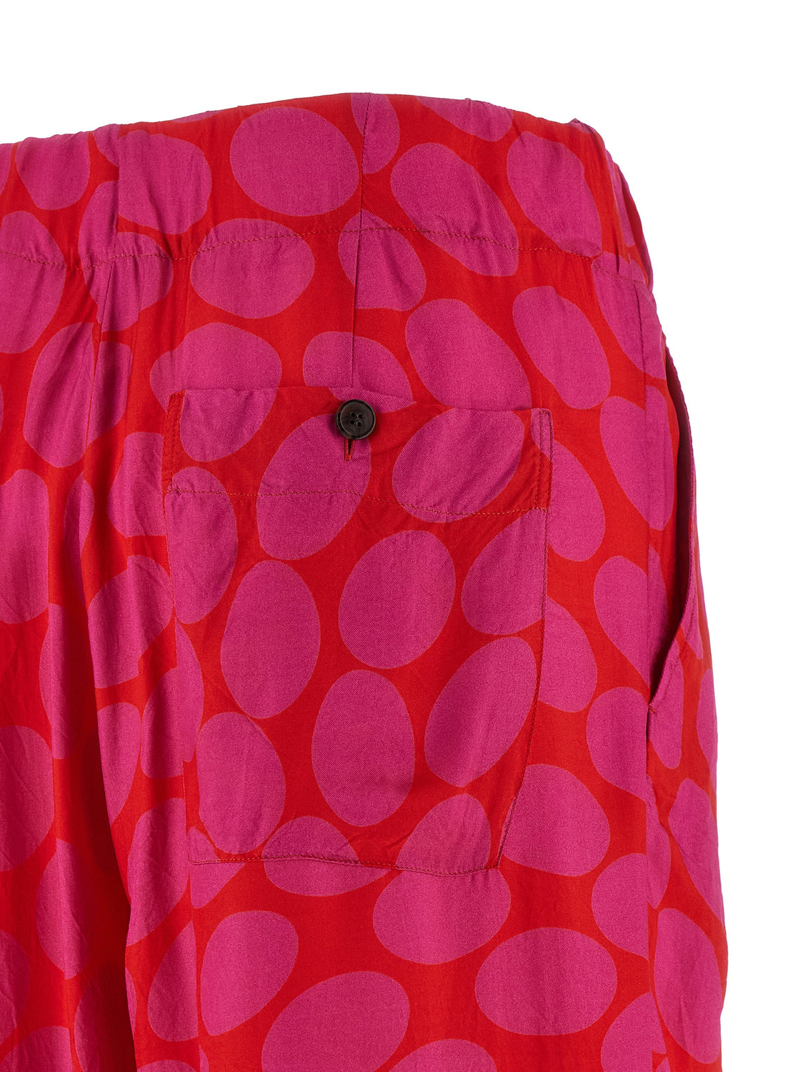 Fuchsia Viscose Casual Pants