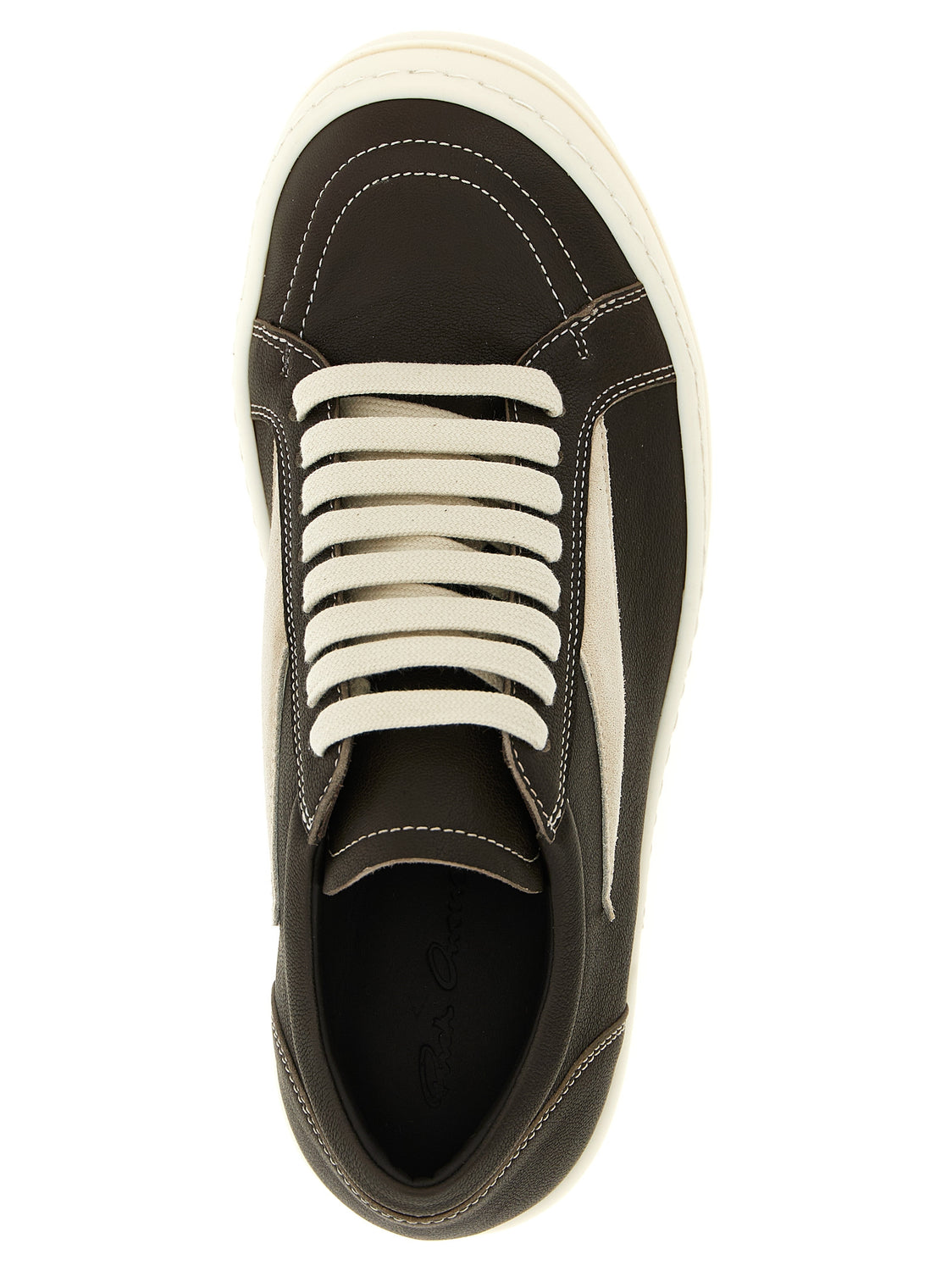 Brown Lamb Leather Low Top Sneakers