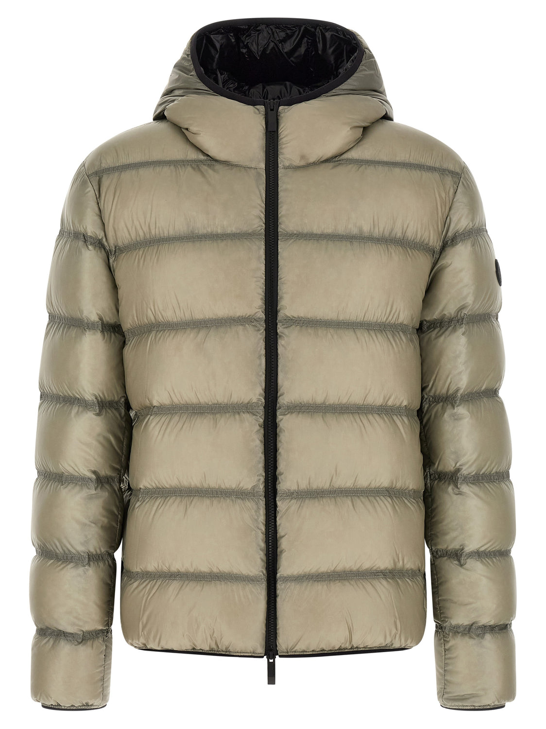 Beige Polyamide Full-Length Jacket