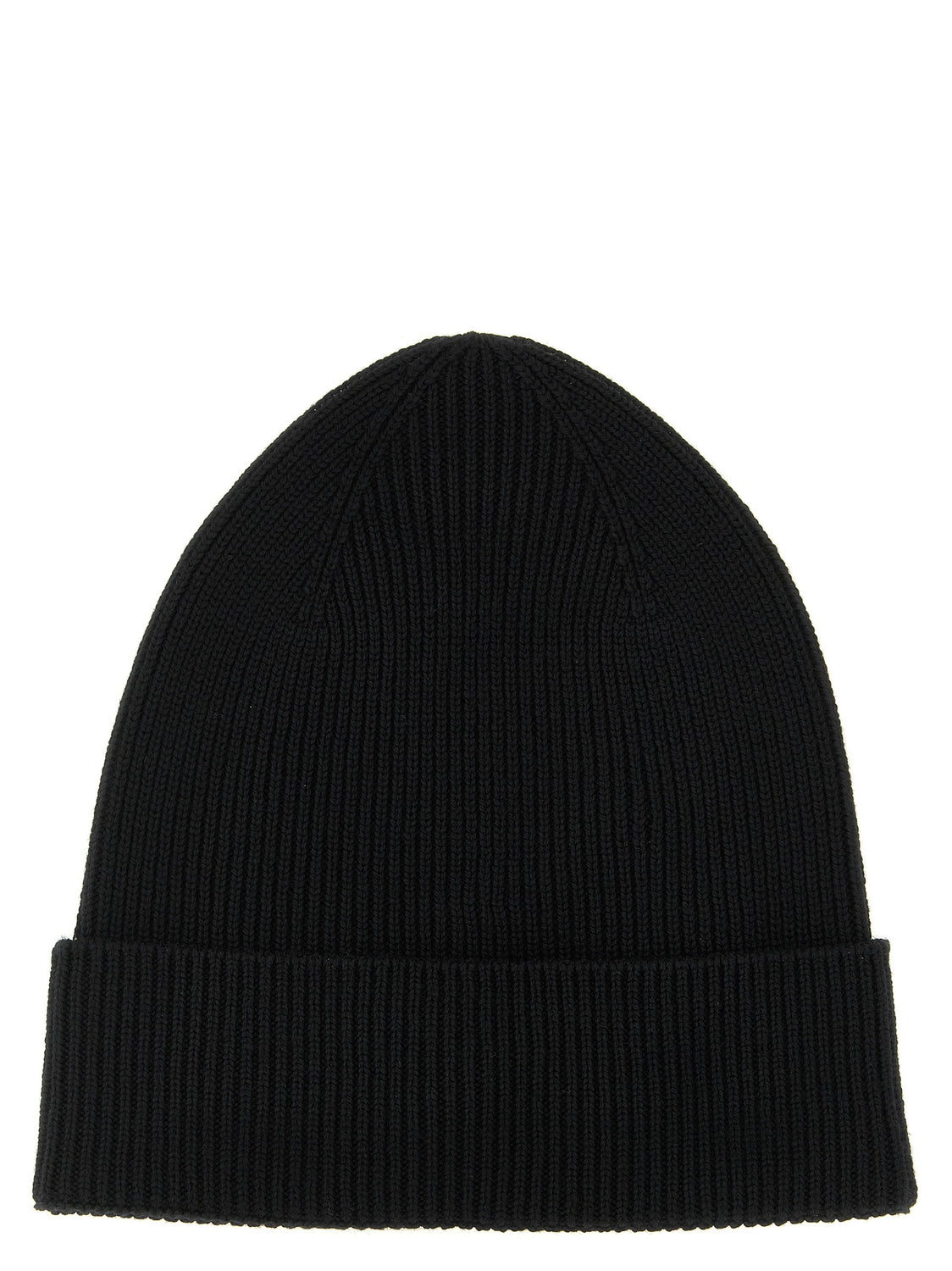 Black Virgin Wool Beanie