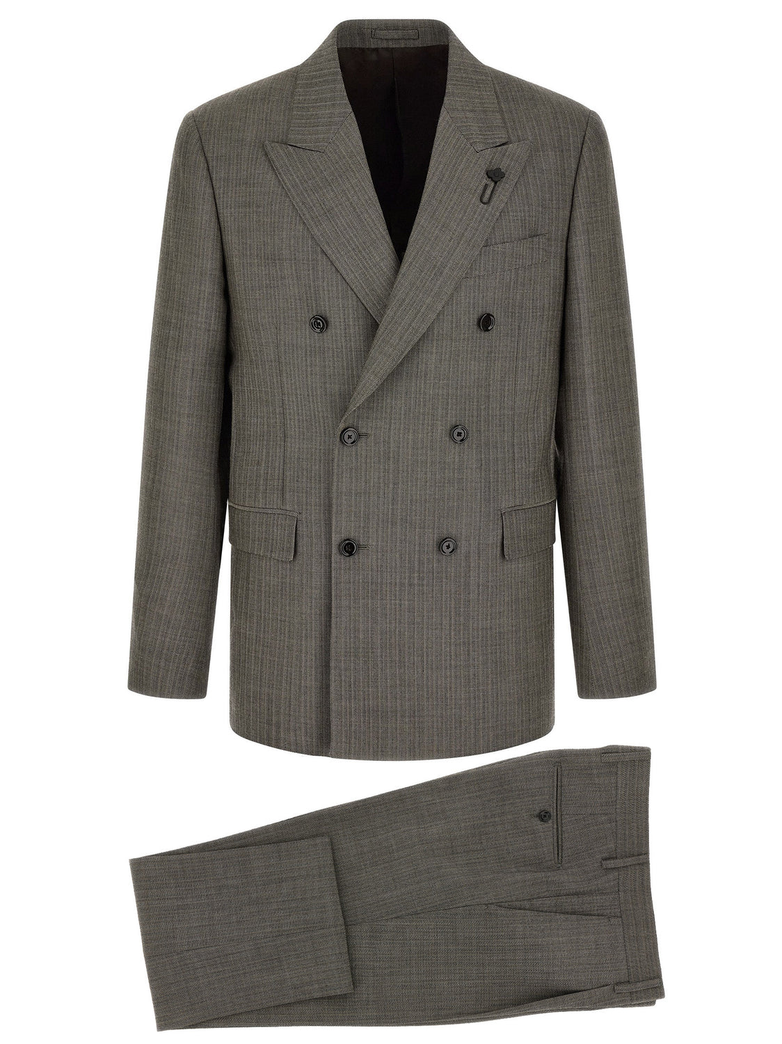 Gray Virgin Wool Two-Piece Suit