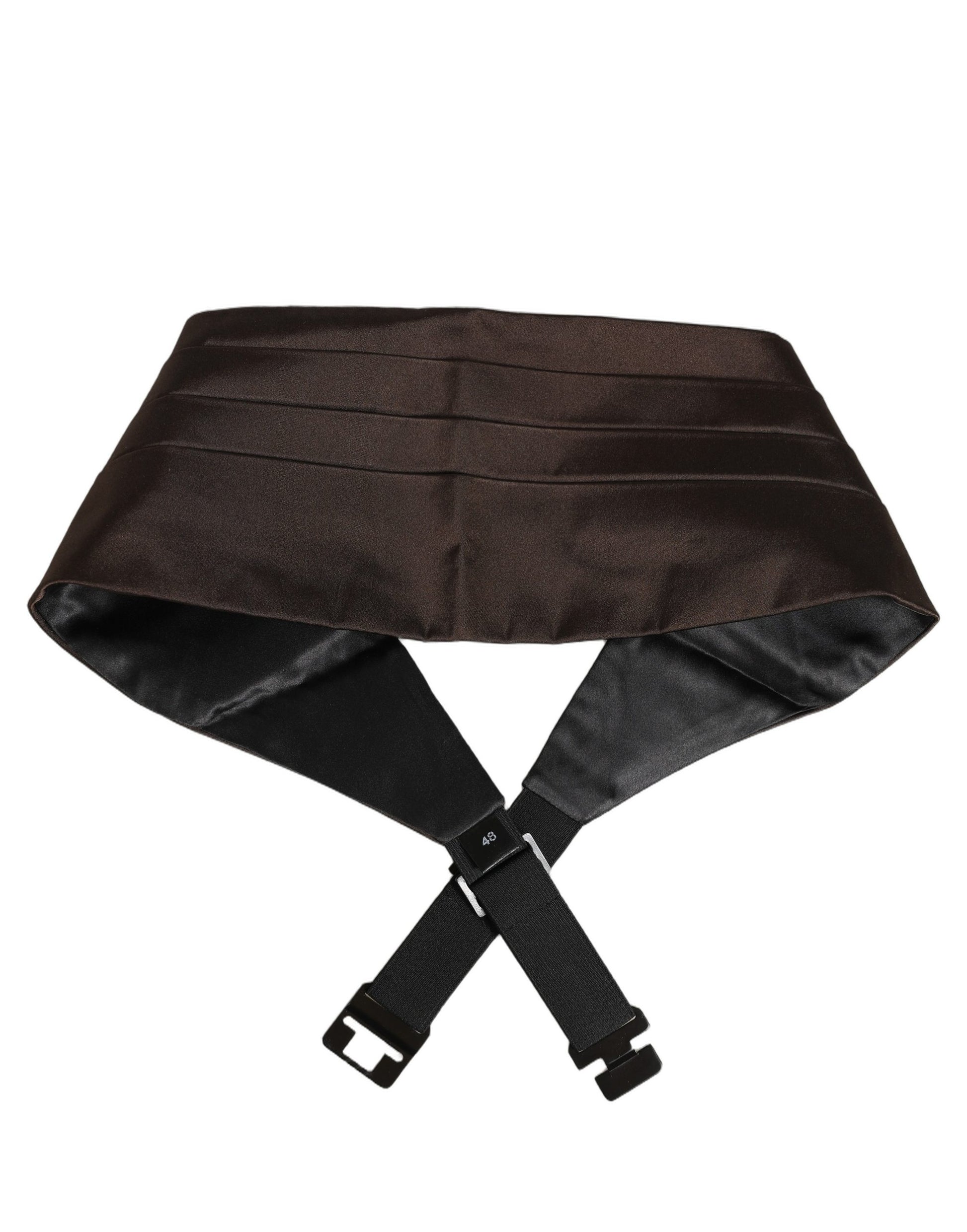 Dark Brown 100% Silk Belt Waist Cummerbund