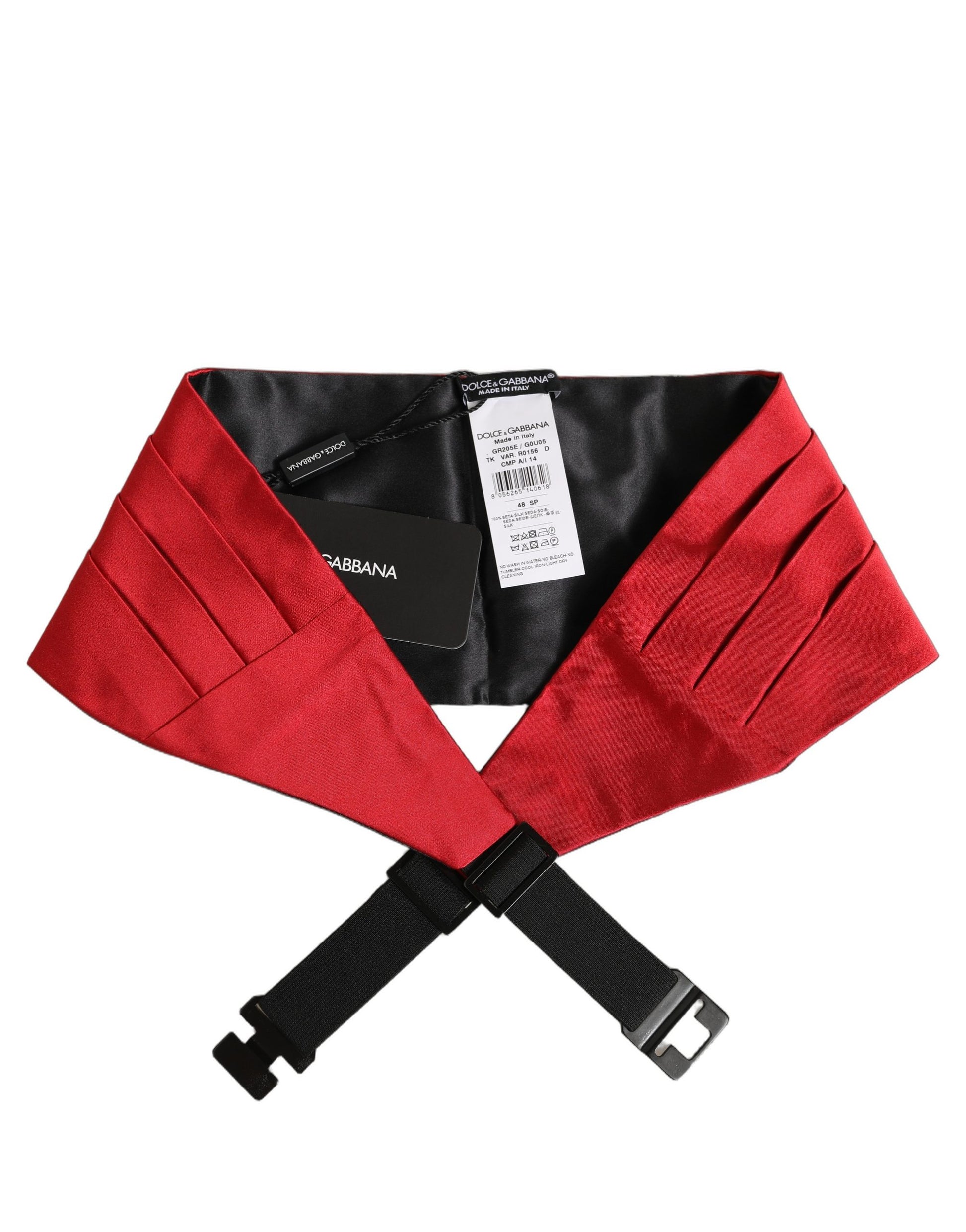 Red Men 100% Silk Belt Waist Cummerbund