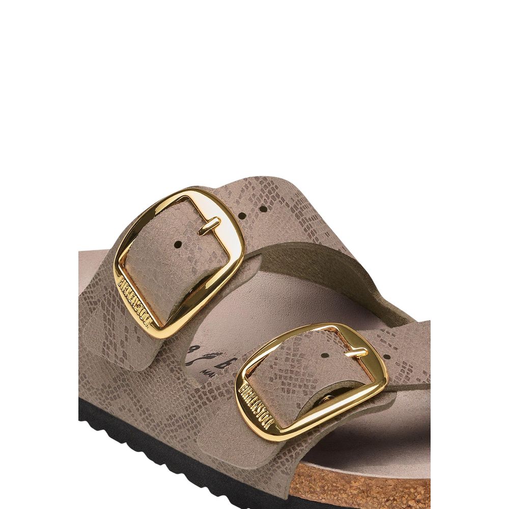 Gray Synthetic Flat Sandals