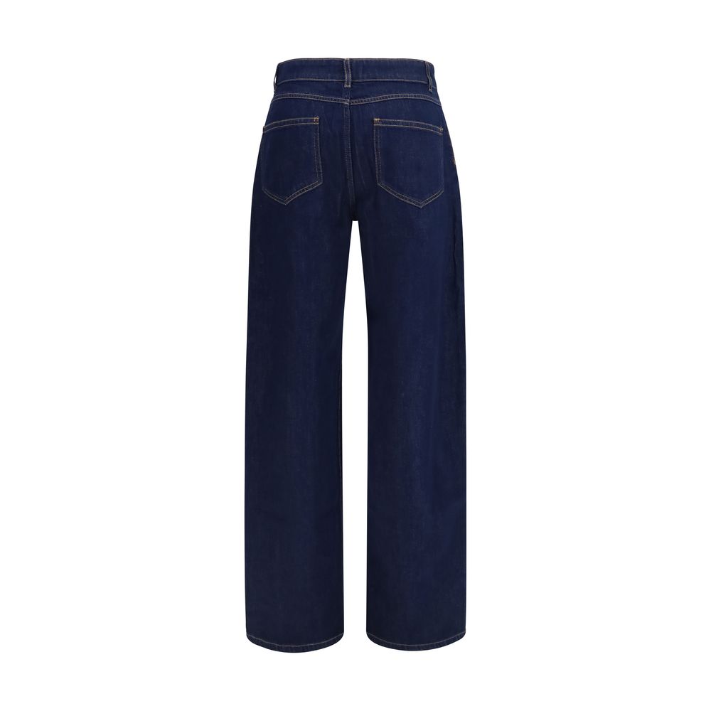 Blue Cotton Jeans Denim