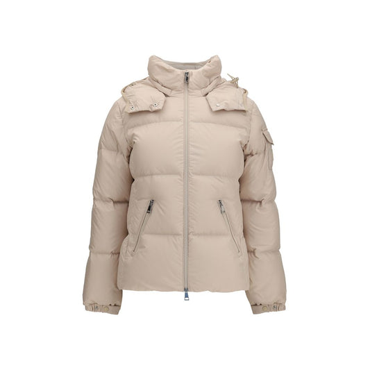 Beige Goose Down Full-Length Jacket