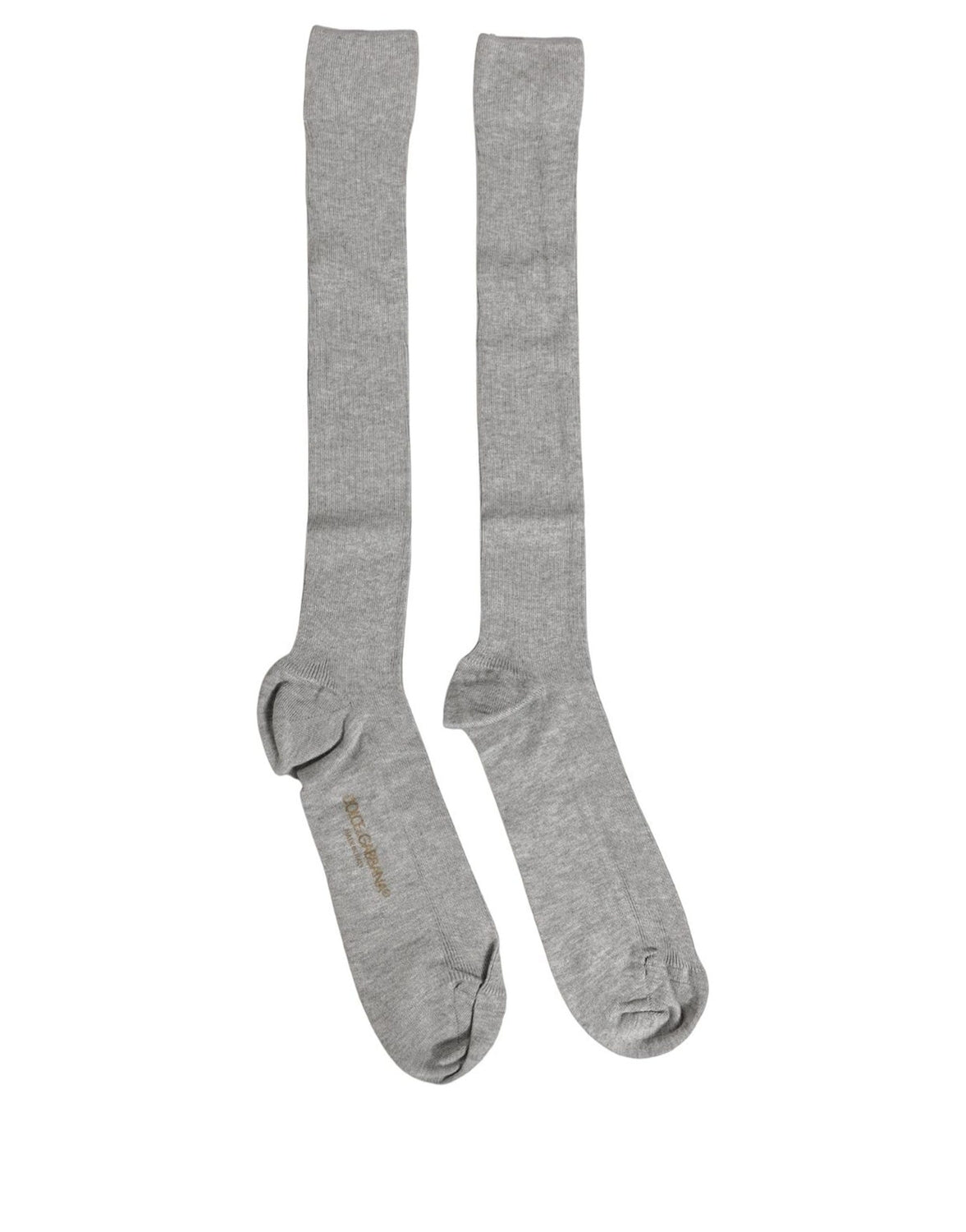 Men Gray Viscose Over The Calf Accessory Socks