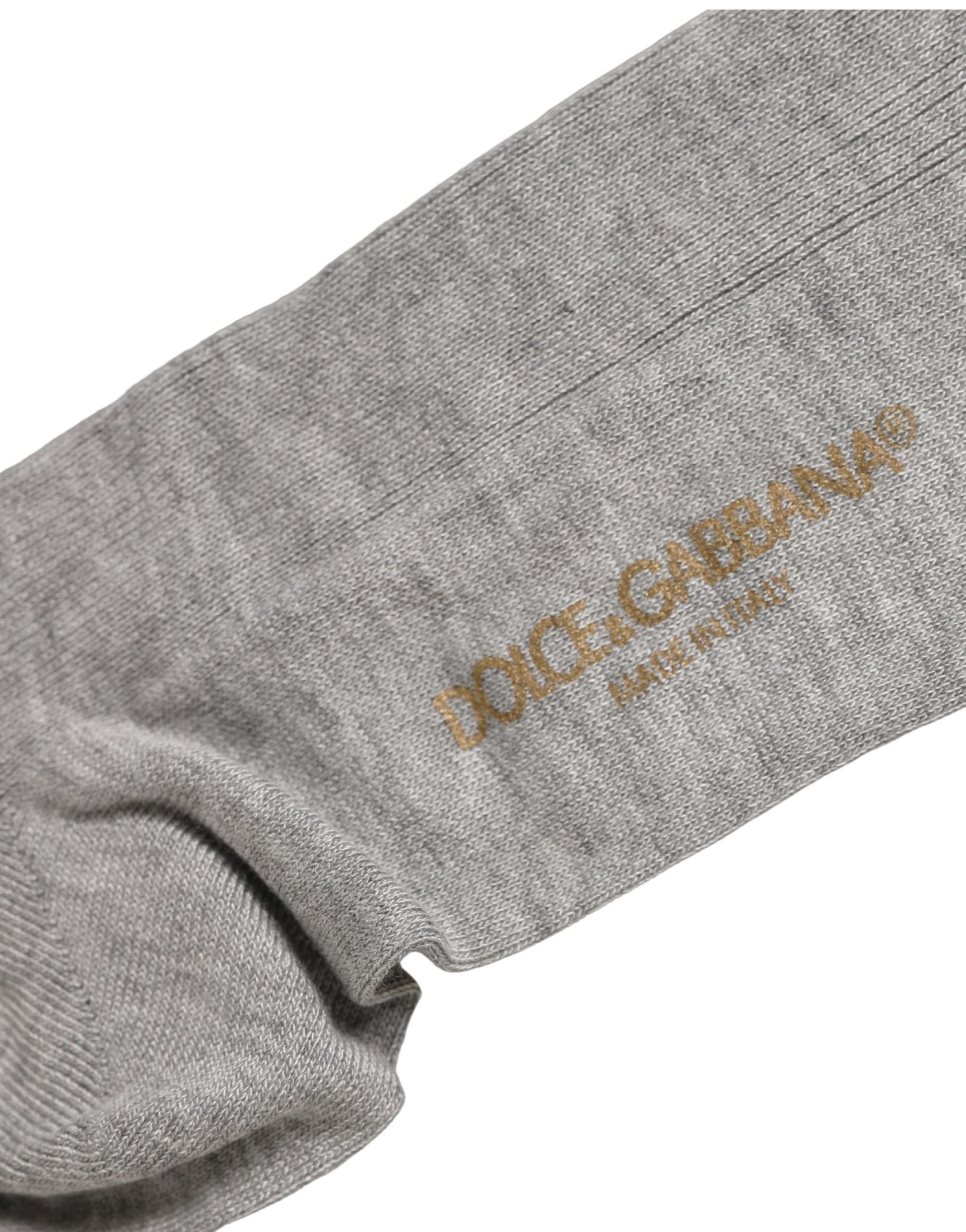 Men Gray Viscose Over The Calf Accessory Socks