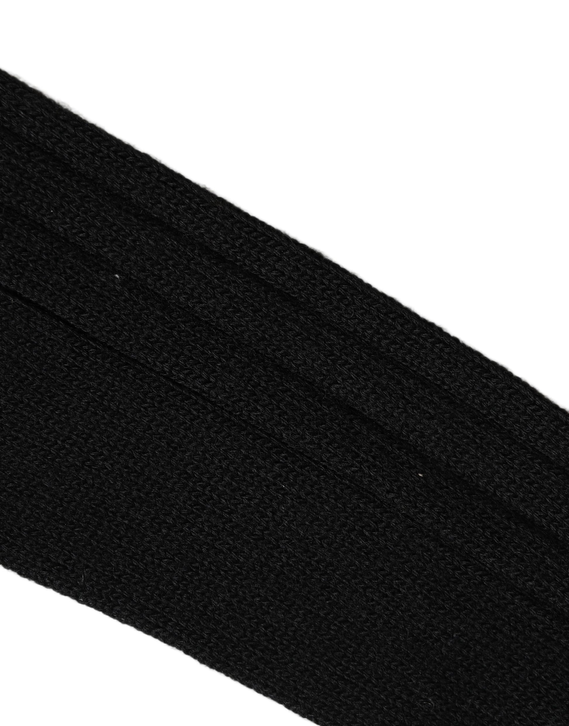 Black DG Logo Print Over The Calf Accessory Socks