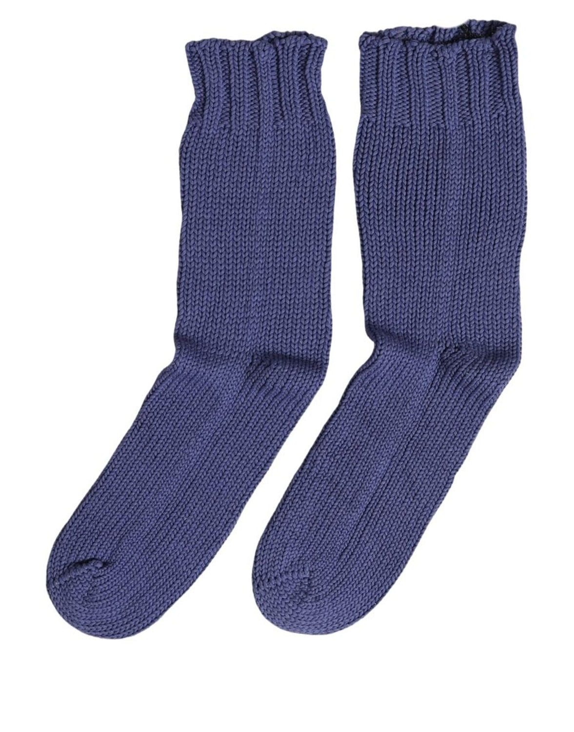 Men Navy Blue Cotton Ribbed Mid Calf Accessory Socks