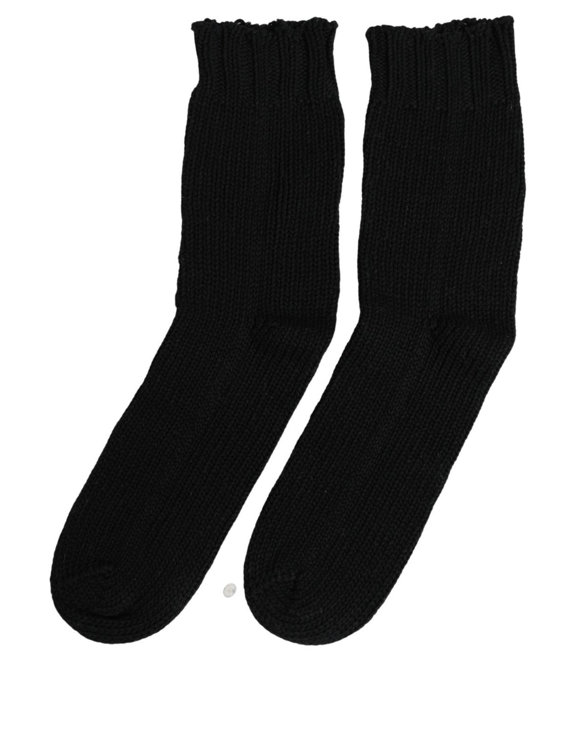 Men Dark Blue Cotton Ribbed Mid Calf Accessory Socks
