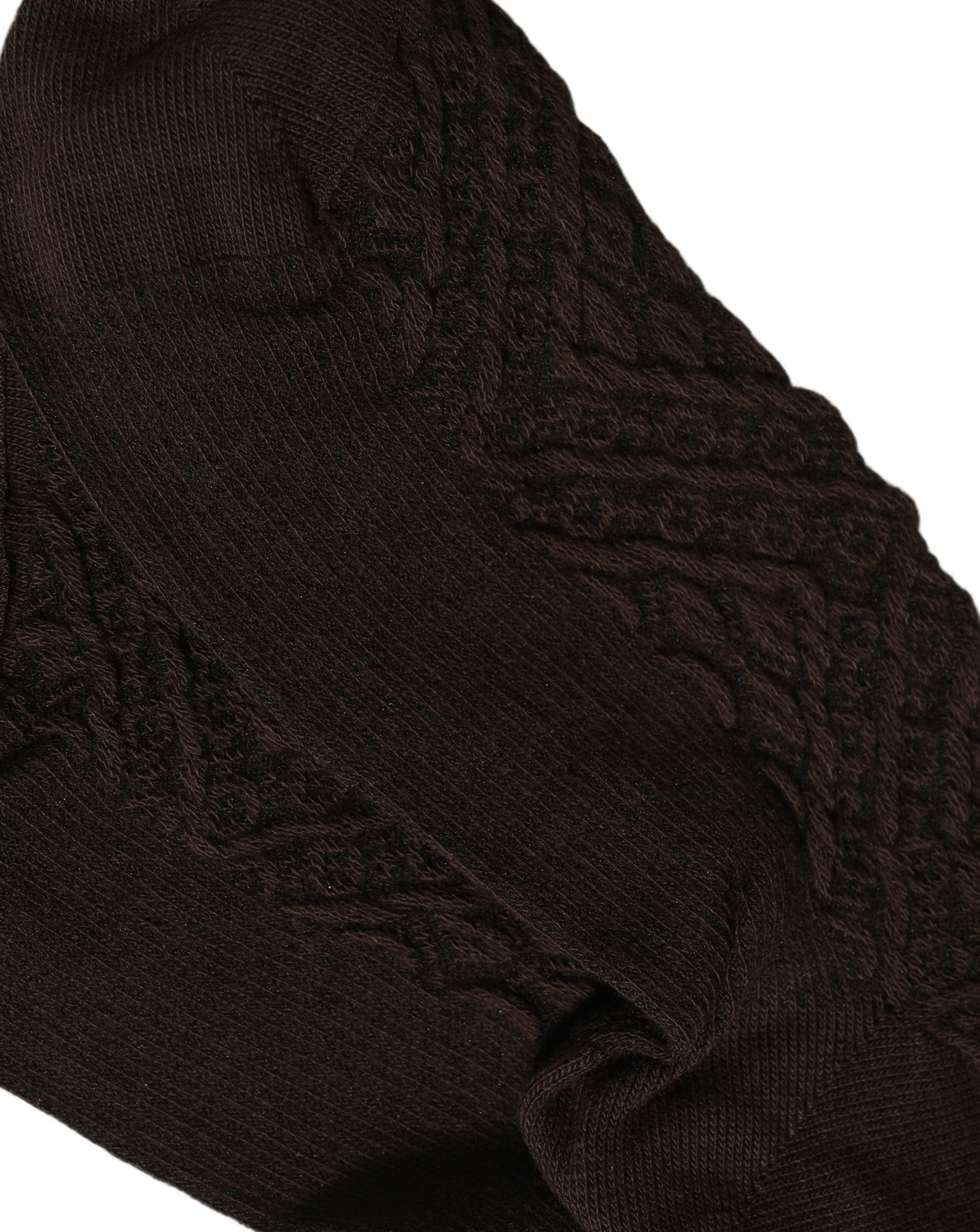 Dark Brown Cotton Knit Knee High Accessory One Size Socks