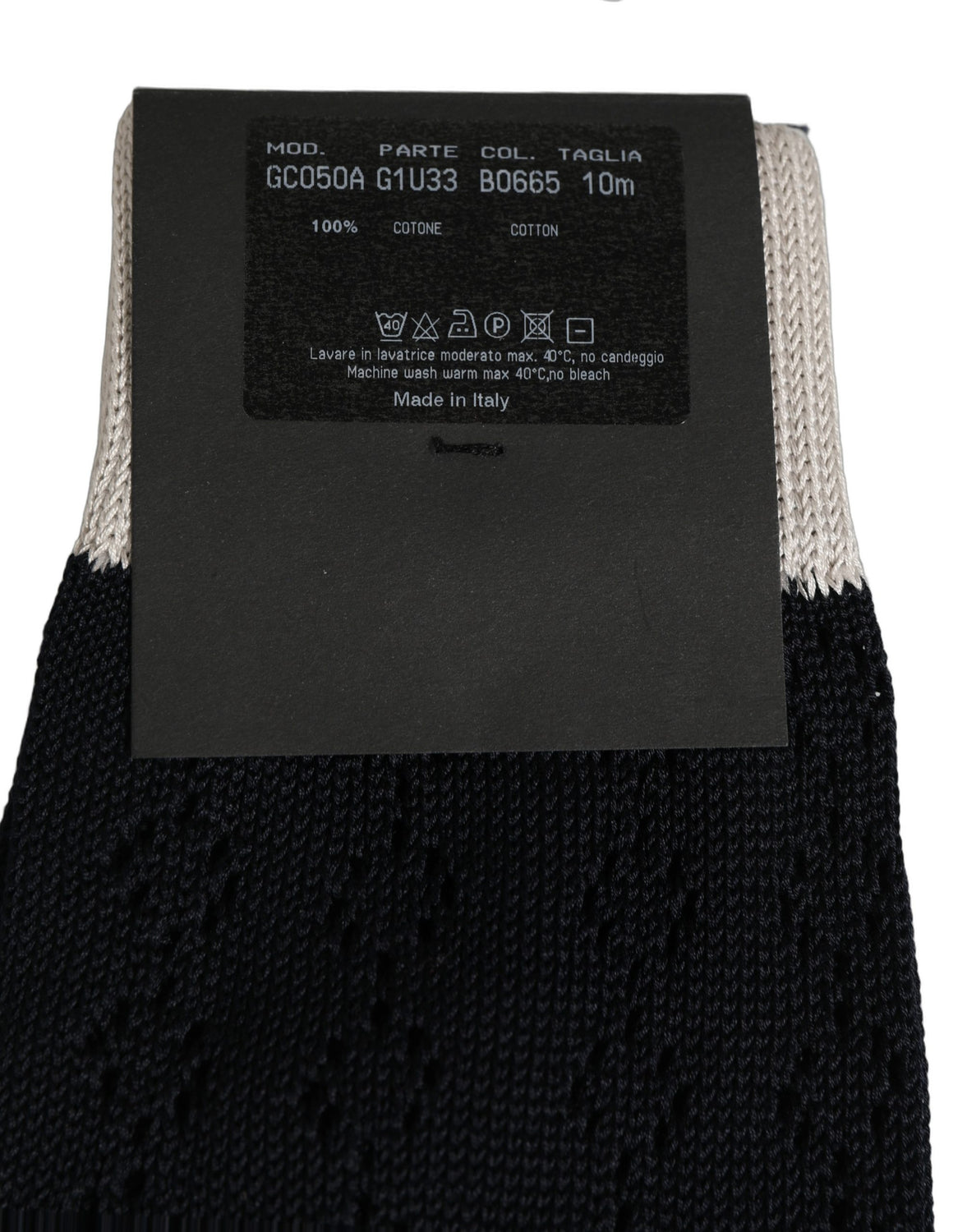 Dark Blue Cotton Knit Mid Calf Accessory Socks