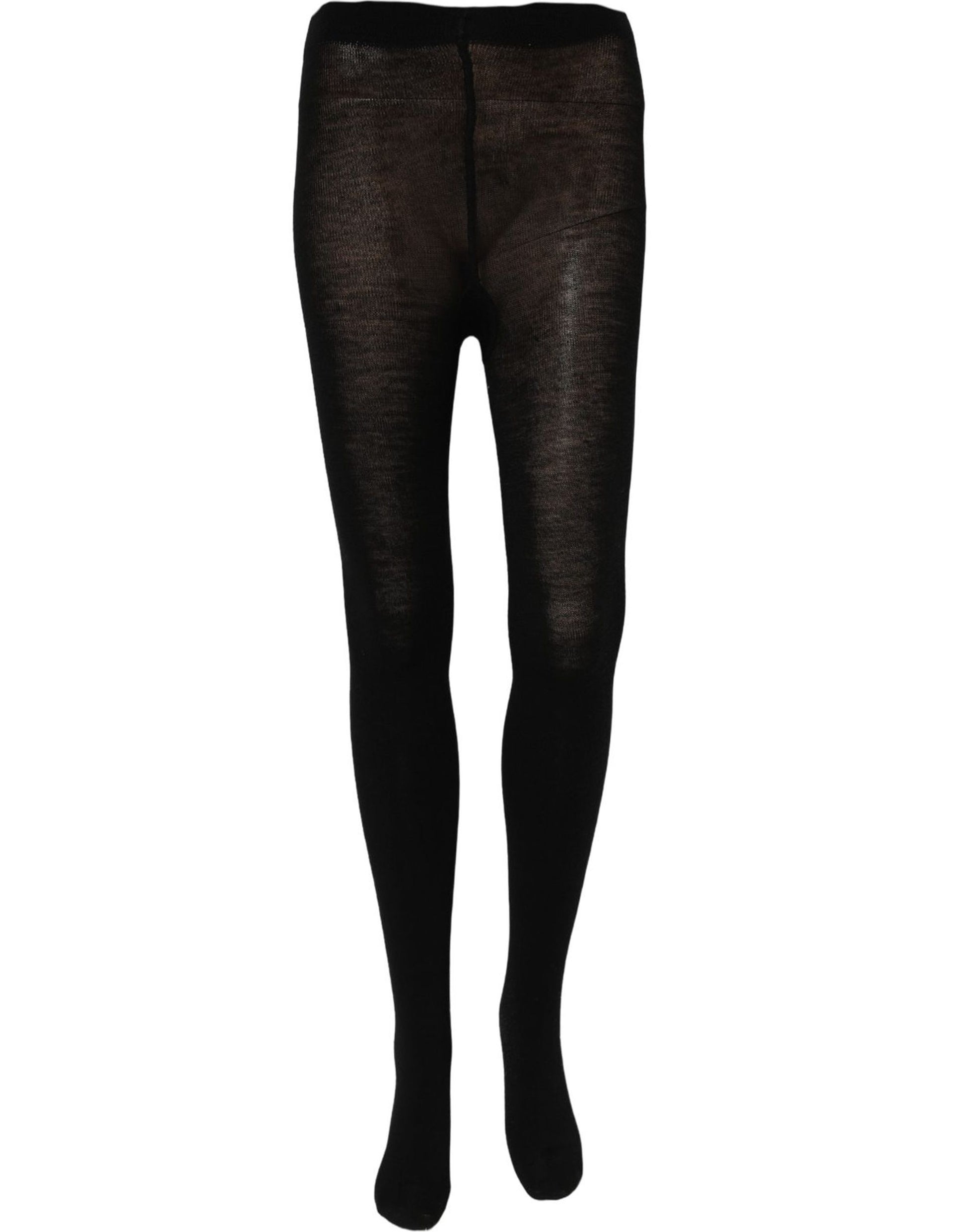 Black Wool Stretch Tights Stocking Accessory Socks