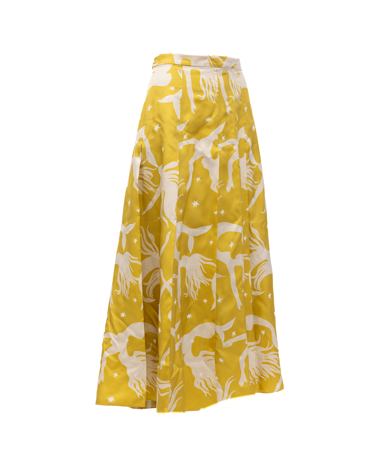 Yellow skirt with off-white details