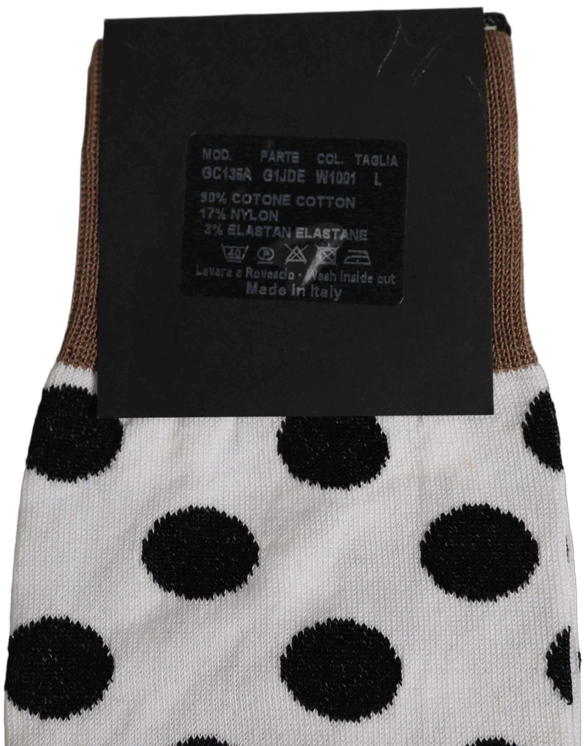 White Polka Dot Over The Calf Accessory Socks