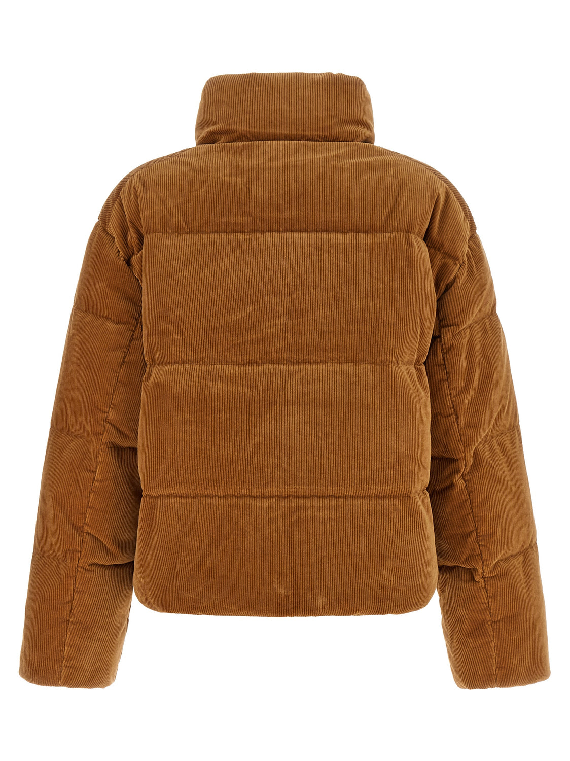 Brown Cotton Full-Length Jacket