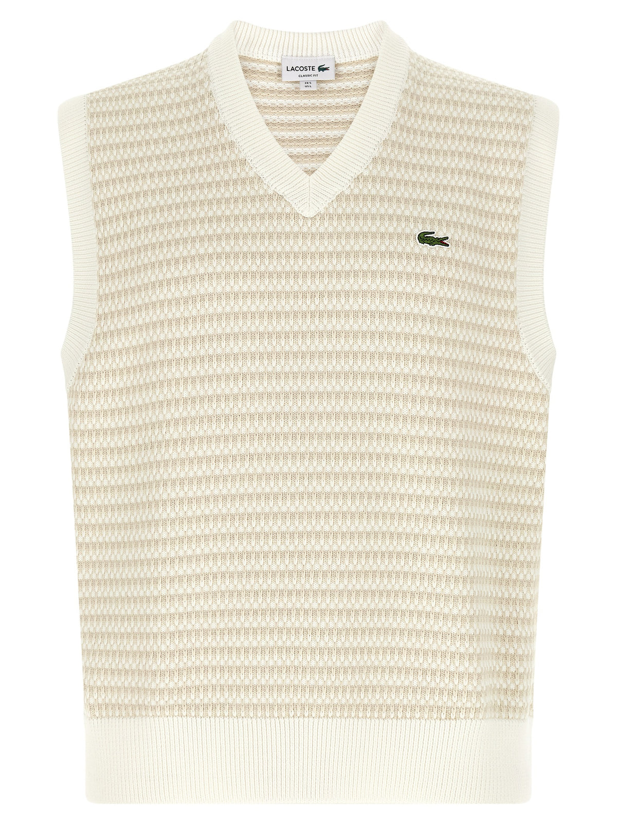 Beige Cotton Sleeveles Sweater
