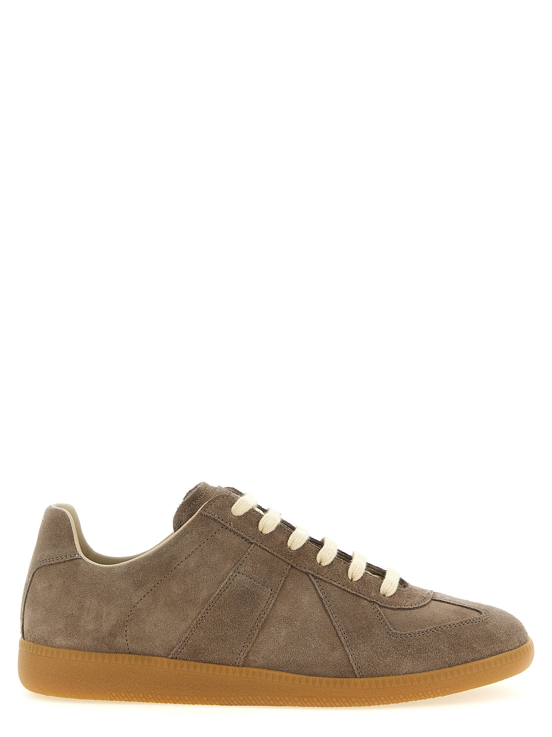 Beige Calfskin Low Top Sneakers