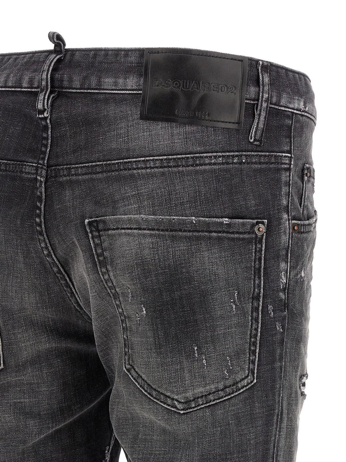 Gray Cotton Skinny Jeans